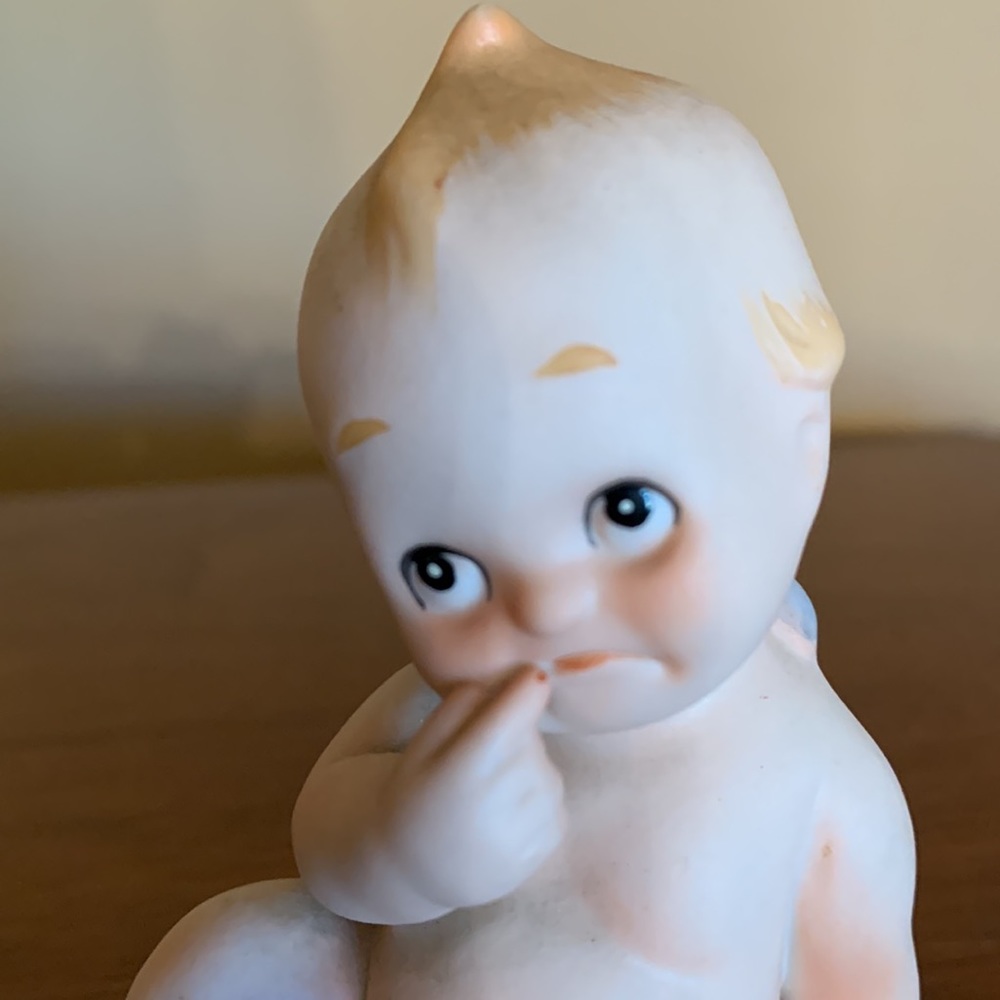Vintage Kewpie Bisque Angel Baby by Lefton - Picture 7 of 7